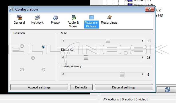 Nastavenie Picture in Picture v DreamStream E2