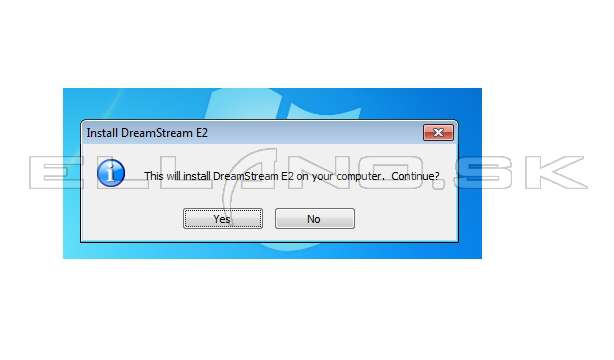 Potvrdenie inštalácie DreamStream E2